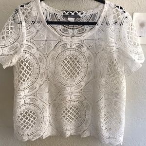 Lace Short Sleeve Top
